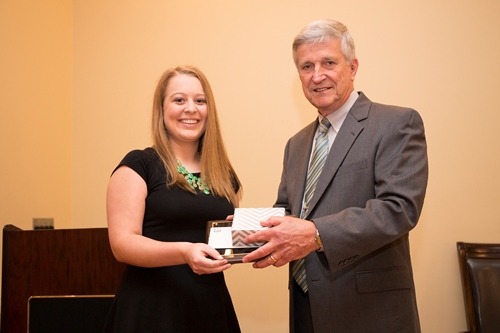 kabeiseman Dr. Bill Williams presents an Outstanding Senior Award to Alexandra Kabeiseman.