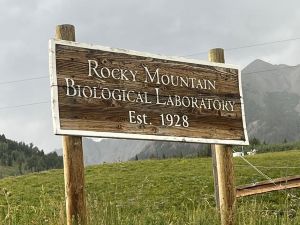Rocky Mountain Biological Laboratory Sign in Colorado