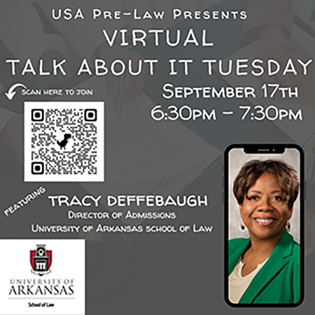 Virtual Talk about it Tuesday with Tracy Deffebaugh - text on page