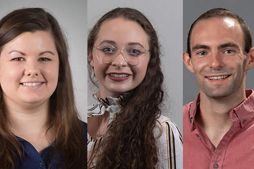 Dean’s Predoctoral Fellowships Jenny Hewes, Rachel Rodenberg, and Reece Stevens