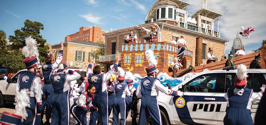 Jaguar Marching Band at Parade