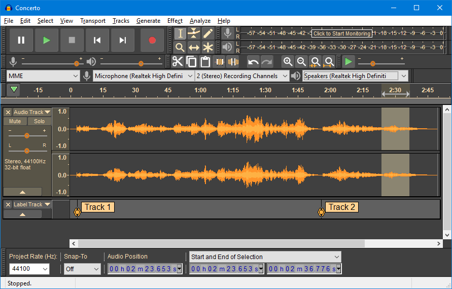 Audacity Screenshot