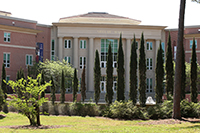 media relations photography - Shelby Hall main entrance