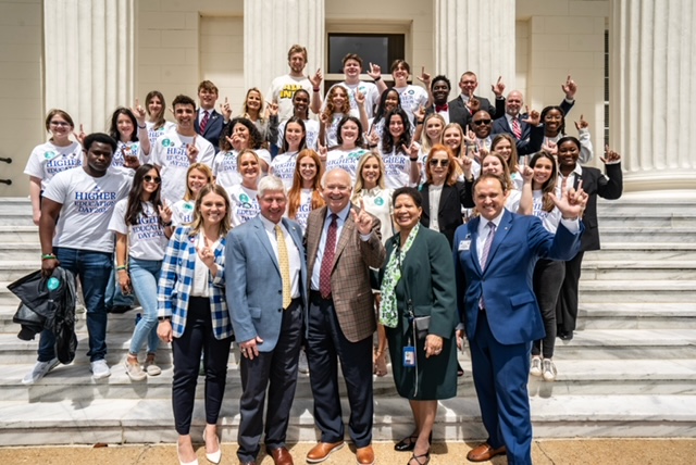 Higher Ed Day group at capitol.