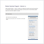 Master Calendar Program - Version 1.1