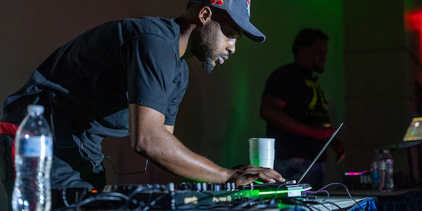 DJ performing at the live event.